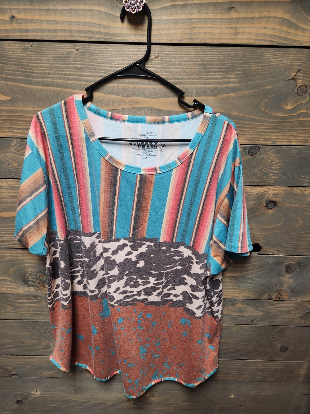 CRAZY TRAIN SHORTS SLEEVE WOMENS  3X